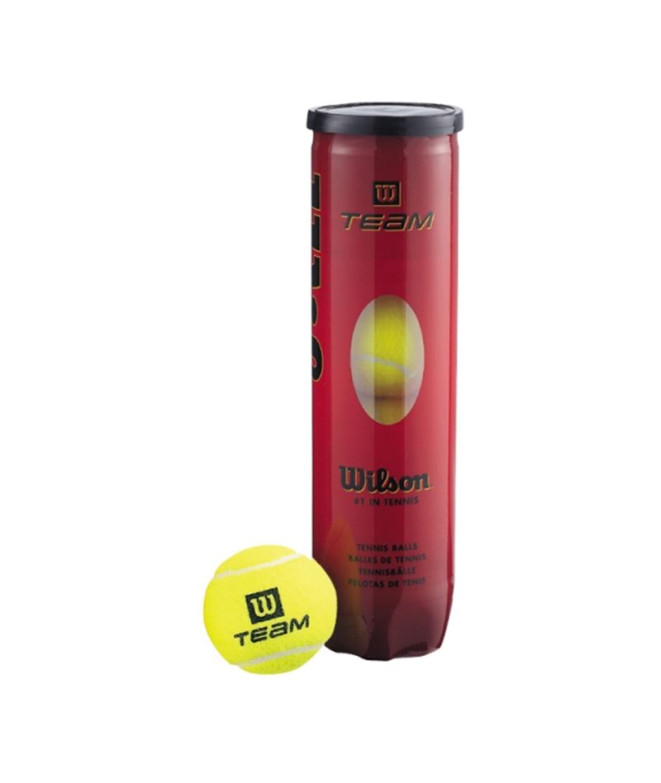 Balles Tennis Wilson de Team Practice 4Tball Jaune