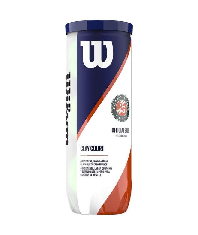 Pelotas de Tenis Wilson Roland Garros Clay Ct 3 Ball Amarillo