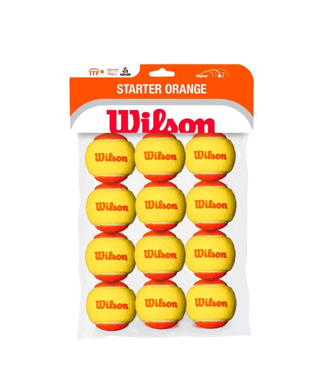 Pelotas de Tenis Wilson Starter Orange Tball 12 Pack Amarillo/Naranja