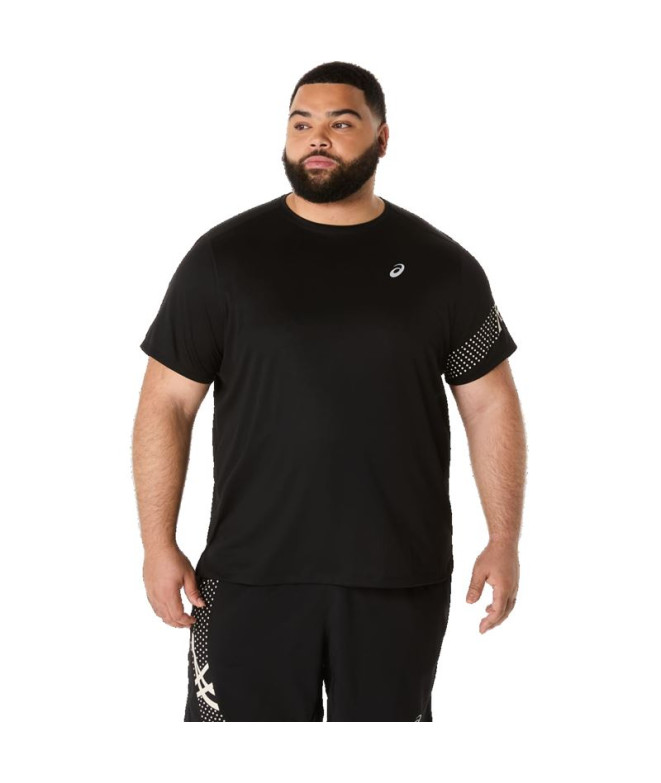 Camiseta Running Top Homem por ASICS ASICS Icon Ss Preto