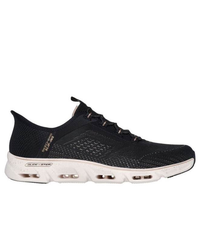 Zapatillas Skechers Glide-Step Gratify - Mujer Negro/Oro