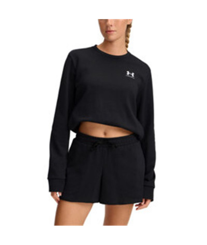 Moletom Under Armour Mulher Rival Terry Crew Preto