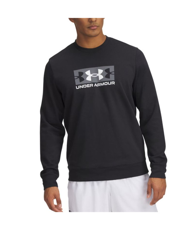 Moletom Under Armour Homem Rival Terry Logo Crew Preto