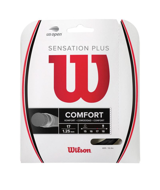 Cordaje de Tenis Wilson Sensation Plus Set 16G Negro