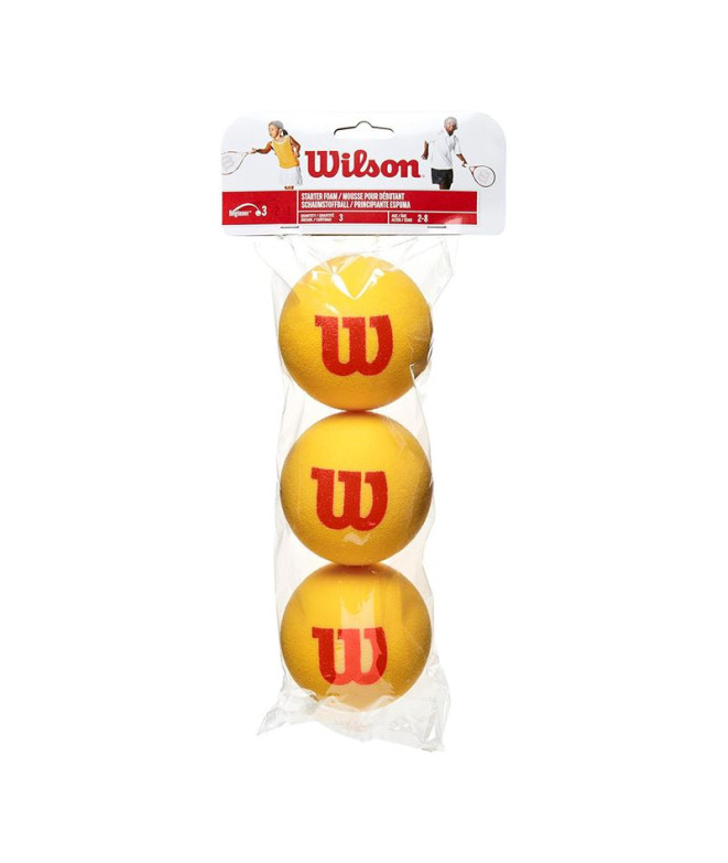 Pelotas de Tenis Wilson Starter Tour Foam Tball 3 Pack Infantil Amarillo/