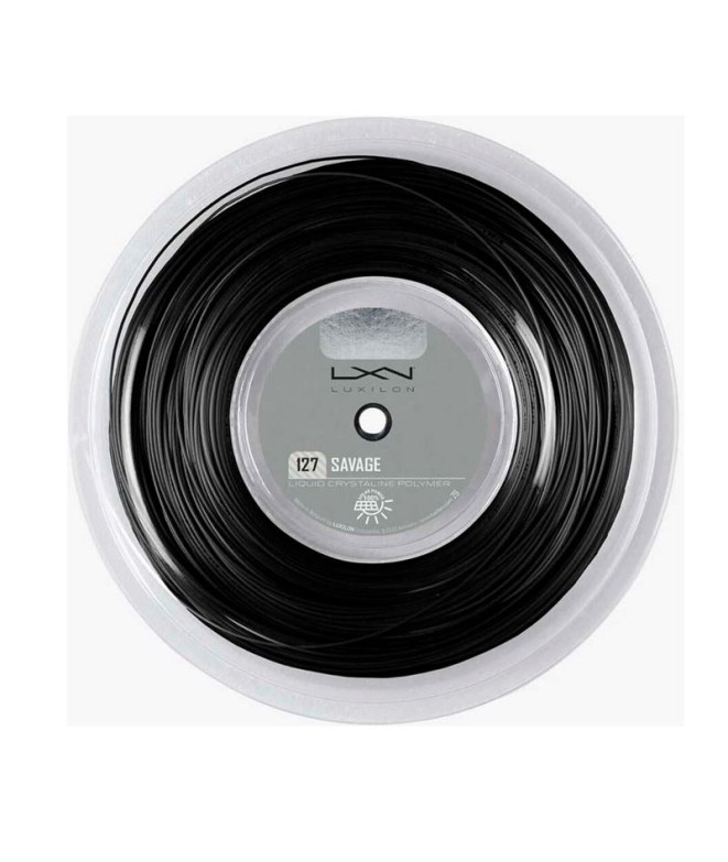 Cordas de ténis Tênis Wilson de Savage 127 200M Reel Preto