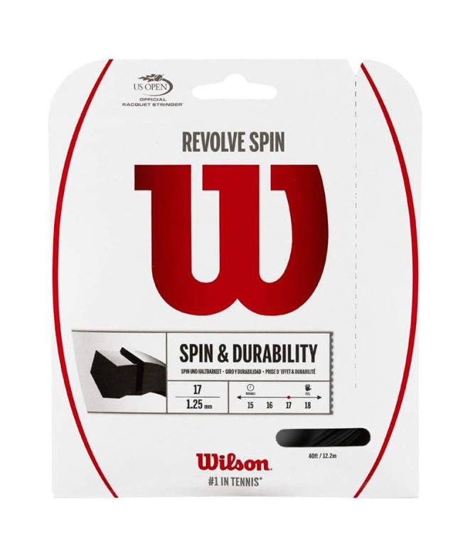 Cordage Tennis Wilson Set de Revolve Spin 17 Black