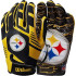 Luvas de Futebol Americano Wilson Ad Nfl Stretch Fit Pt Preto/Amarelo