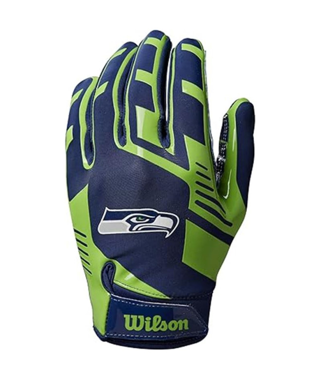 Luvas de Futebol Americano Wilson Ad Nfl Stretch Fit Se Greenblue