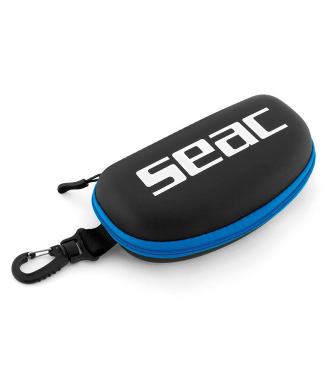 Estuche Para Gafas De Natación Con Zip Negro/Azul Seac