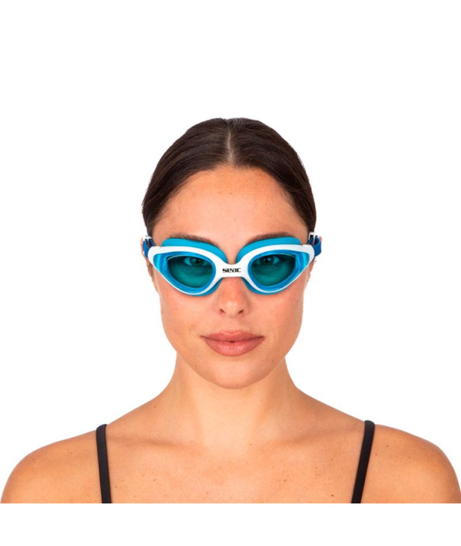 Lunettes de natation Seac Rythme Blanc/Bleu