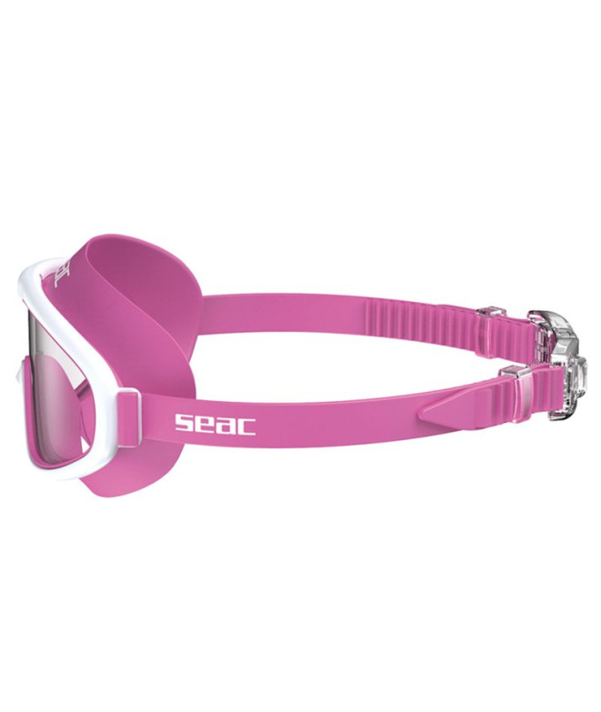 Máscara de Natação Seac Júnior Benny Branco/Rosa