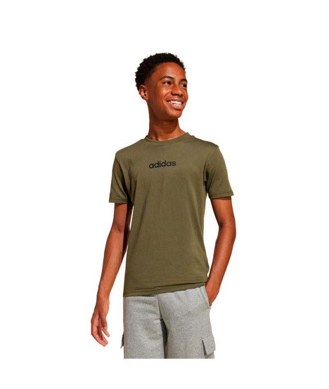 T-shirt adidas Enfant Lin 160 Vert foncé/Noir