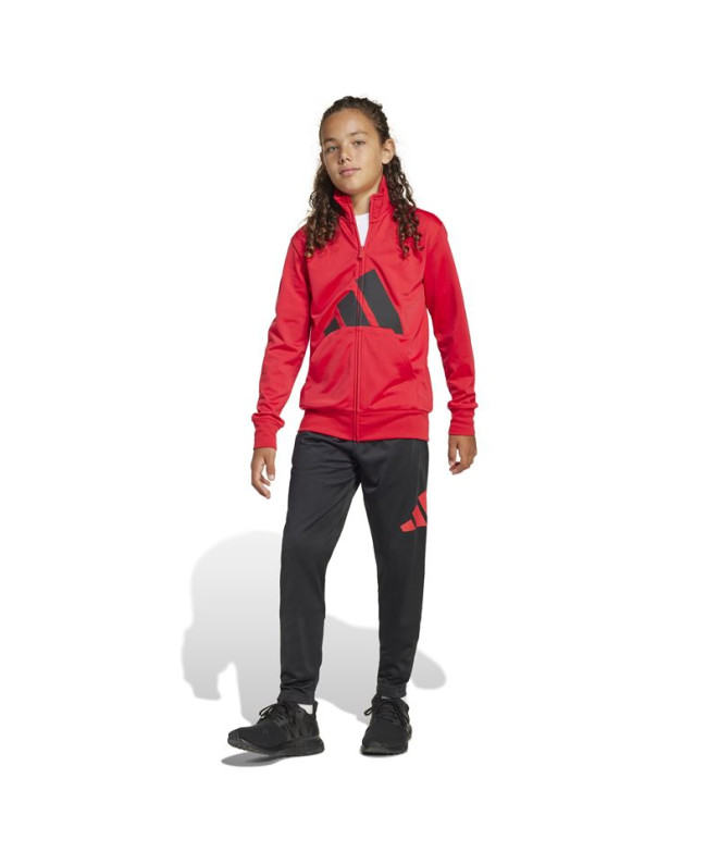 adidas Enfant Tracksuit Big Logo Rouge/Noir