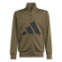 adidas Infantil Fato de treino com grande logótipo verde-escuro/preto