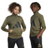 adidas Infantil Fato de treino com grande logótipo verde-escuro/preto