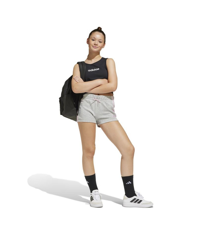 Camiseta adidas Menina Jg Linear Tank Preto/Branco