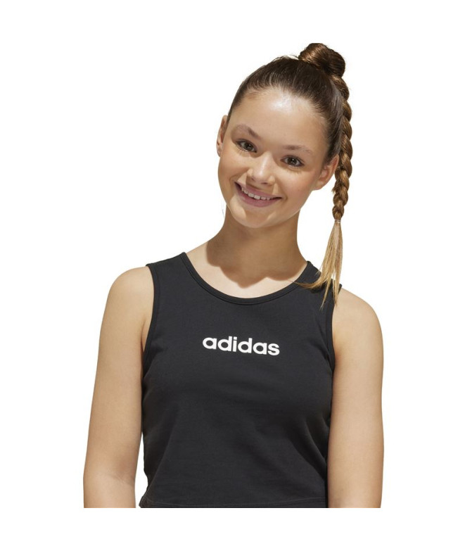 Camiseta adidas Menina Jg Linear Tank Preto/Branco