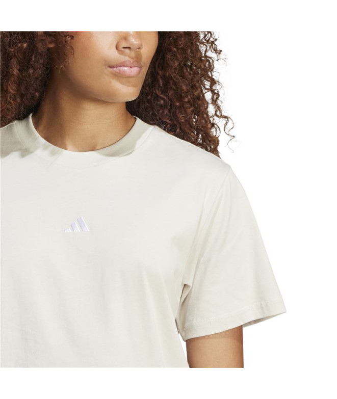 T-shirt adidas Femme Petit logo Sj Bleu/Blanc