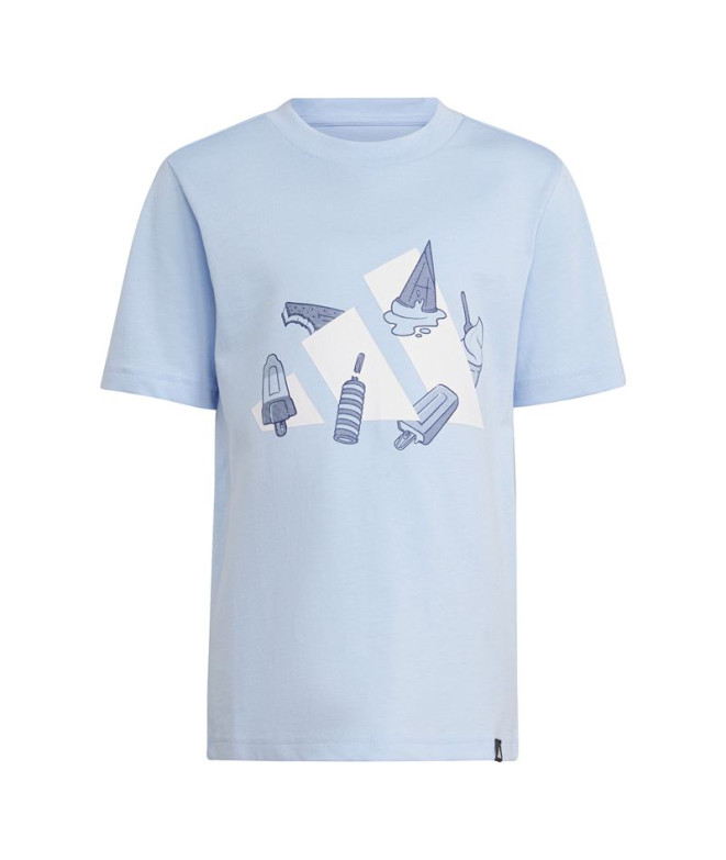 Camiseta adidas Infantil Lk Ice Blue