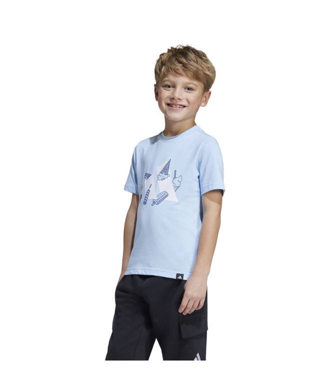 Camiseta adidas Infantil Lk Ice Blue