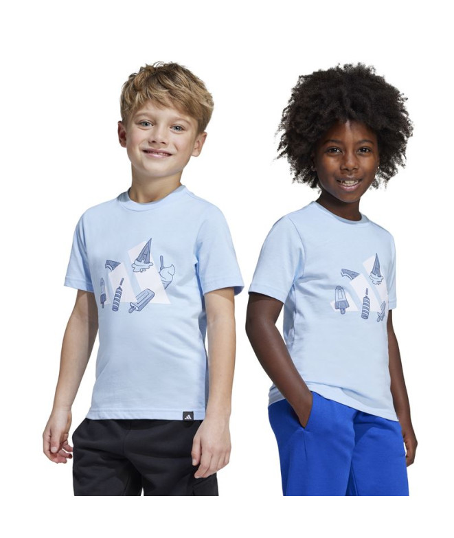 Camiseta adidas Infantil Lk Ice Blue