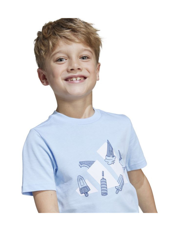 T-shirt adidas Enfant Lk Ice Blue