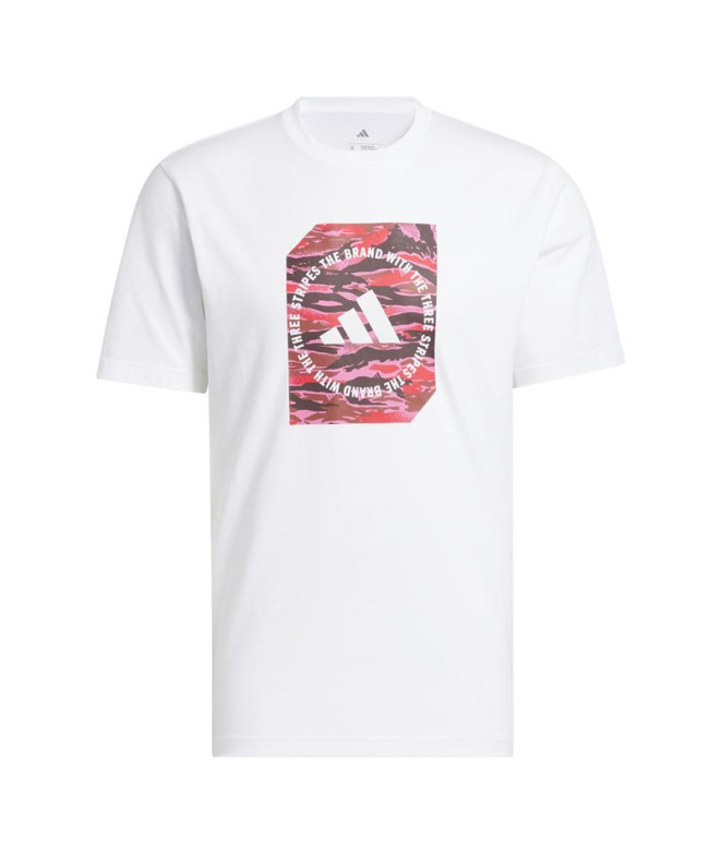 Camiseta adidas Camo Box Hombre Blanco