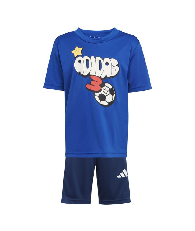 Ensemble adidas Enfant Lk Training-Essentials Fun Bleu/Blanc