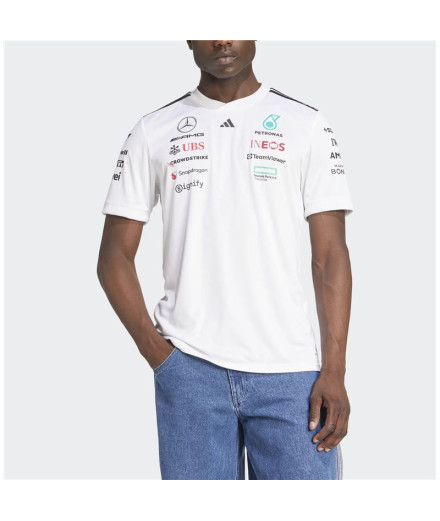 Camiseta adidas Homem Desporto motorizado branco/preto 2