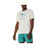 Camiseta Trail Top Homem de ASICS Fujitrail Logo Ss Beige/White