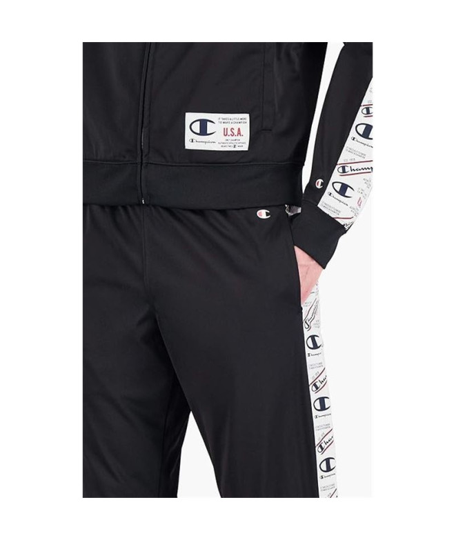 Calça Champion Homem Punho com nervuras Preto