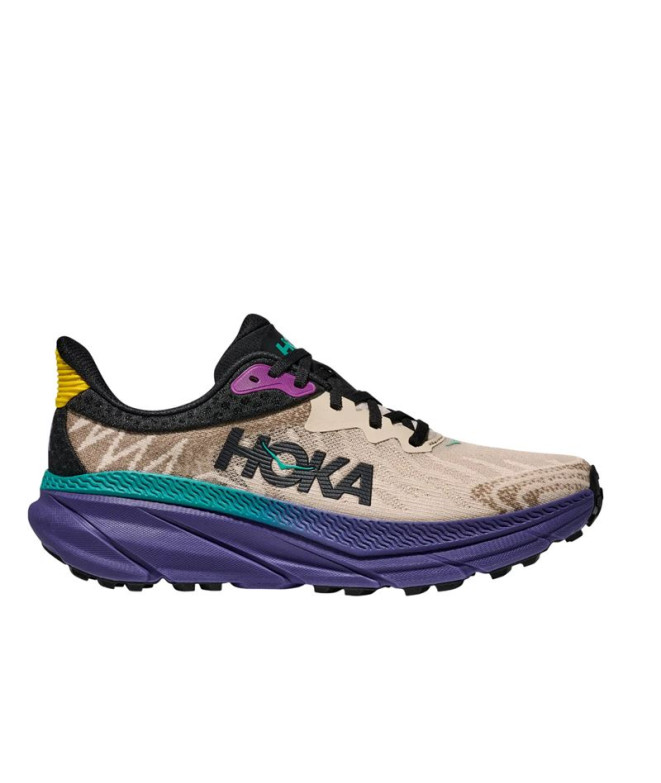 Chaussures Trail Homme de Hoka Challenger 7 Oatmeal/Mountain Iris