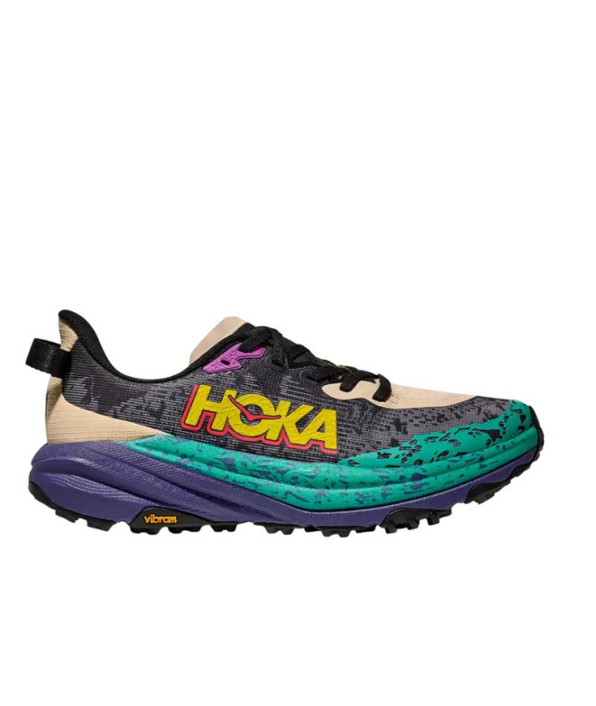 Chaussures Trail Homme de Hoka Speedgoat 6 Oatmeal/Mountain Iris