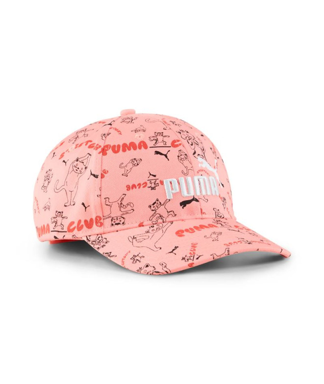Boné Puma Essentials No.1 Logo Aop Bb,Pink Fruit S, Menino