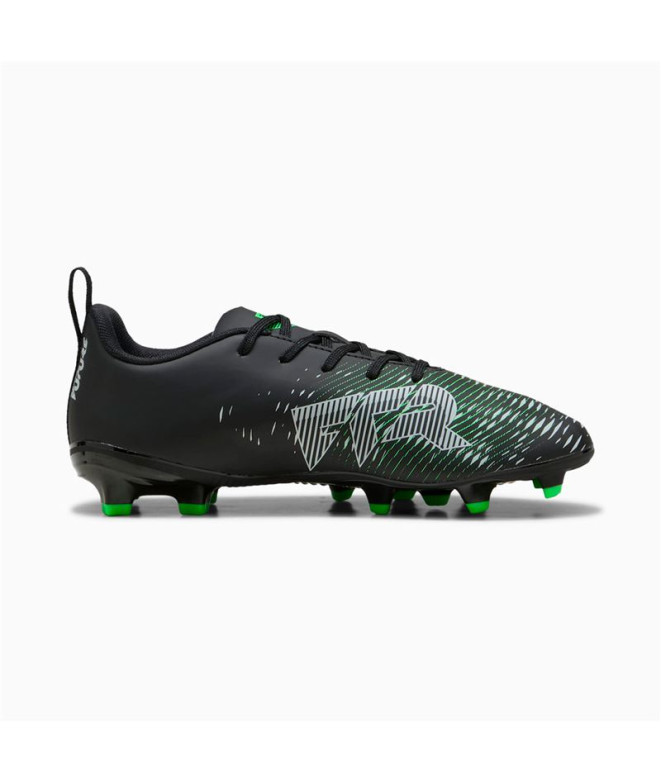 Botas de Fútbol Puma Future 8 Play Fg/Ag Infantil Negro-Plata-Verde