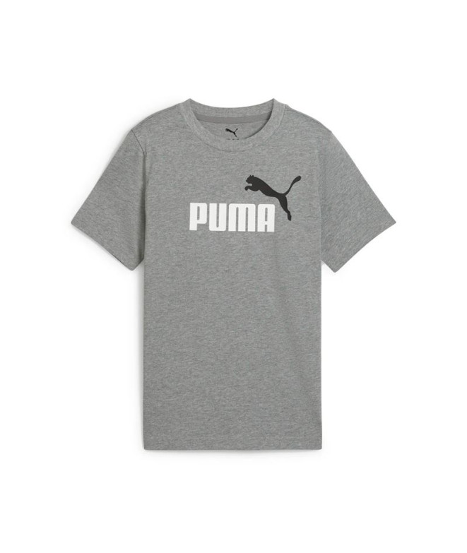 Camiseta Puma Essentials 2 Color No.1 Log,Medium Gray, Infantil