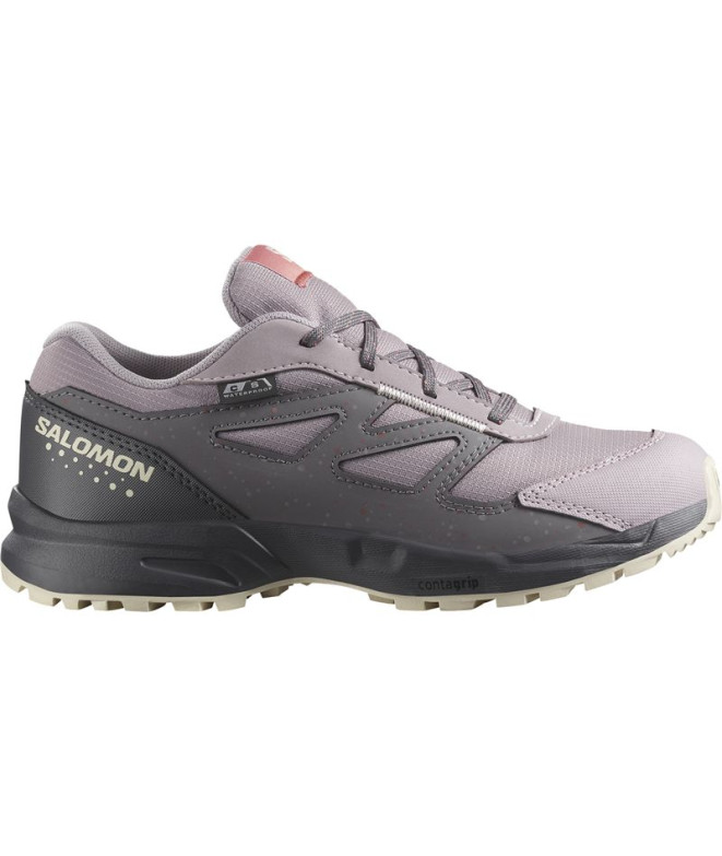 Zapatillas de Montaña Salomon Outway Cswp Nirvana/Nine Iron/Rainy Day Infantil