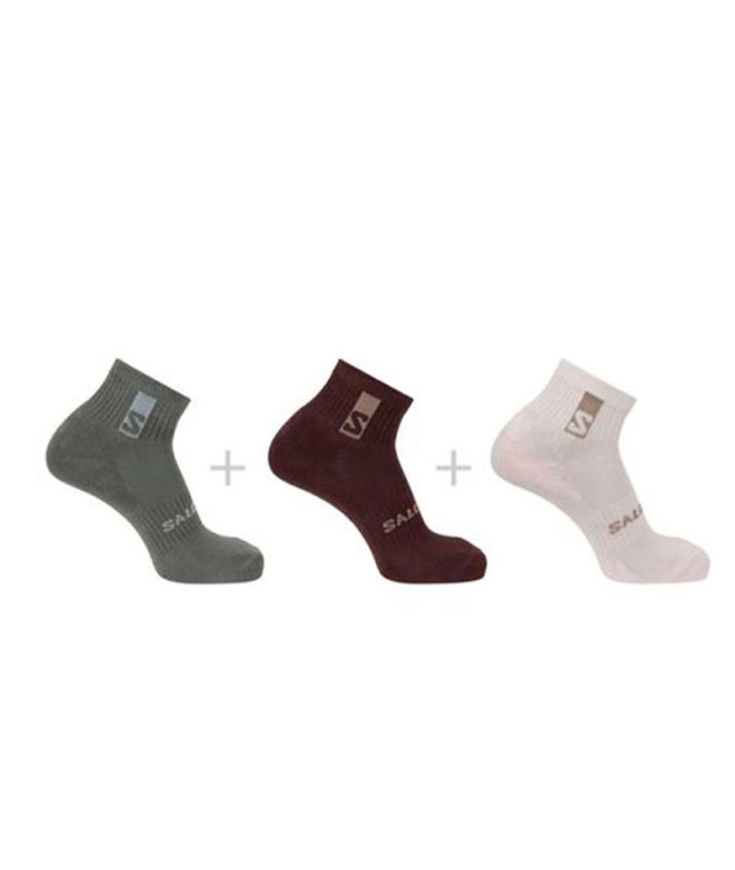 Chaussettes Trail SalomonPack de Cheville Everyday 3- Silver Cloud/Sedona