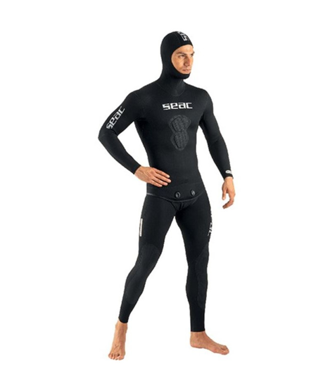 Chaqueta + Pantalones Seac Negro Shark Hombre 3 Mm Negro