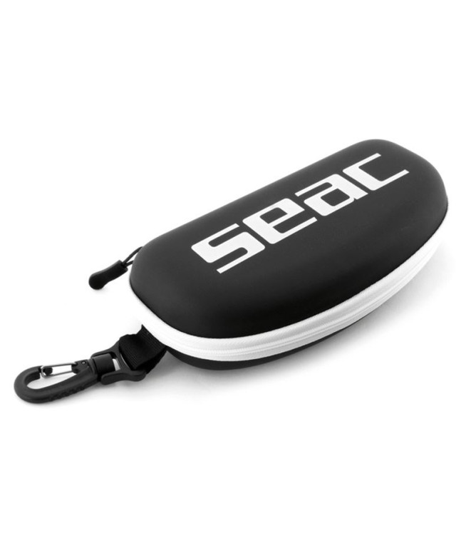 Estuche Para Gafas De Natación Con Zip Negro/Blanco Seac