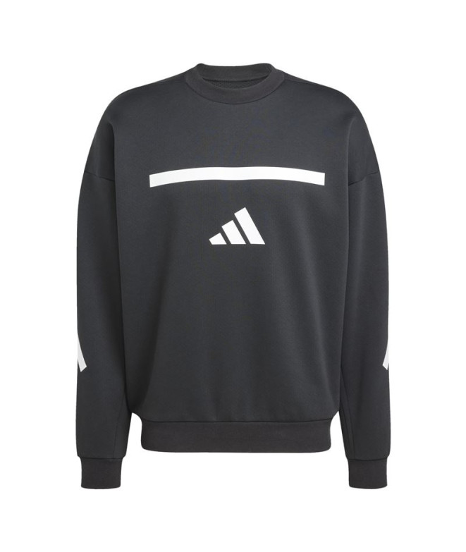 Sudadera adidas Z.N.E. Crw Hombre Negro/Blanco