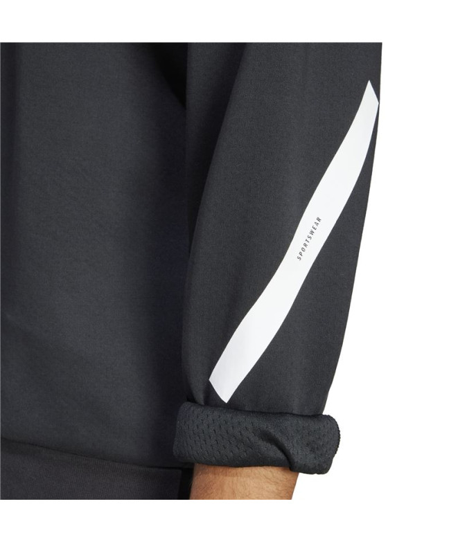 Sudadera adidas Z.N.E. Crw Hombre Negro/Blanco