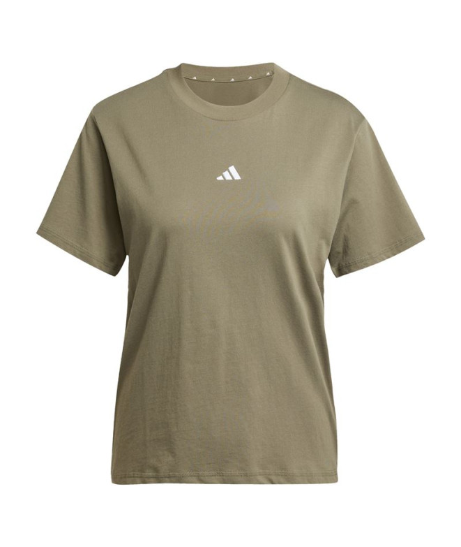 Camiseta adidas Sl Sj Mujer Verde Oscuro/Blanco