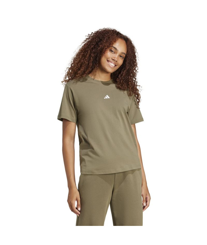 Camiseta adidas Mulher Sl Sj Verde escuro/branco