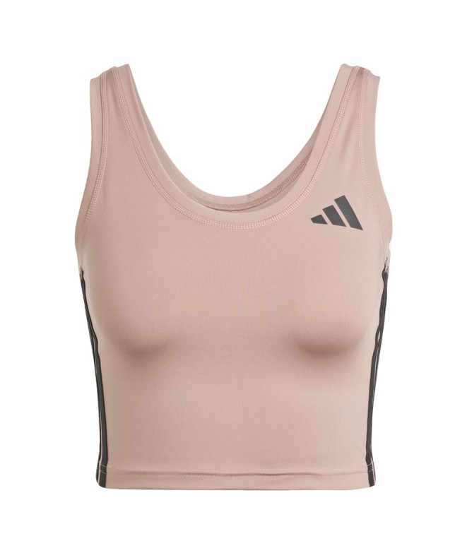 Camiseta de Fitness adidas We 3Bandas Crop Tank Mujer Rosa/Negro