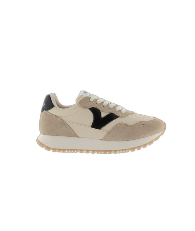 Chaussures Femme Victoria Viento Nylon et cuir fendu Beige