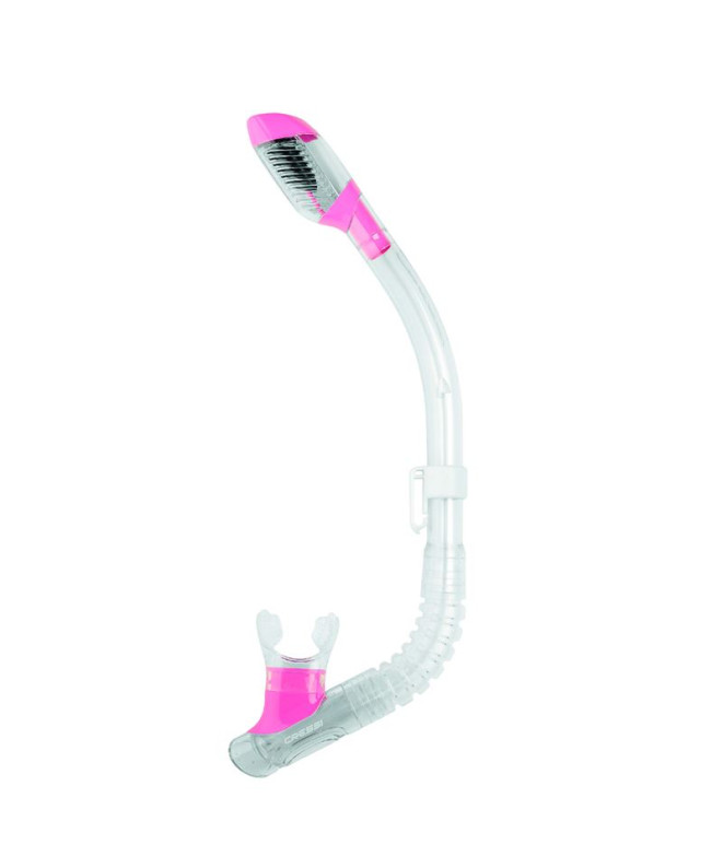 Tubo de buceo Cressi Dry Junior Transp.-Rosa