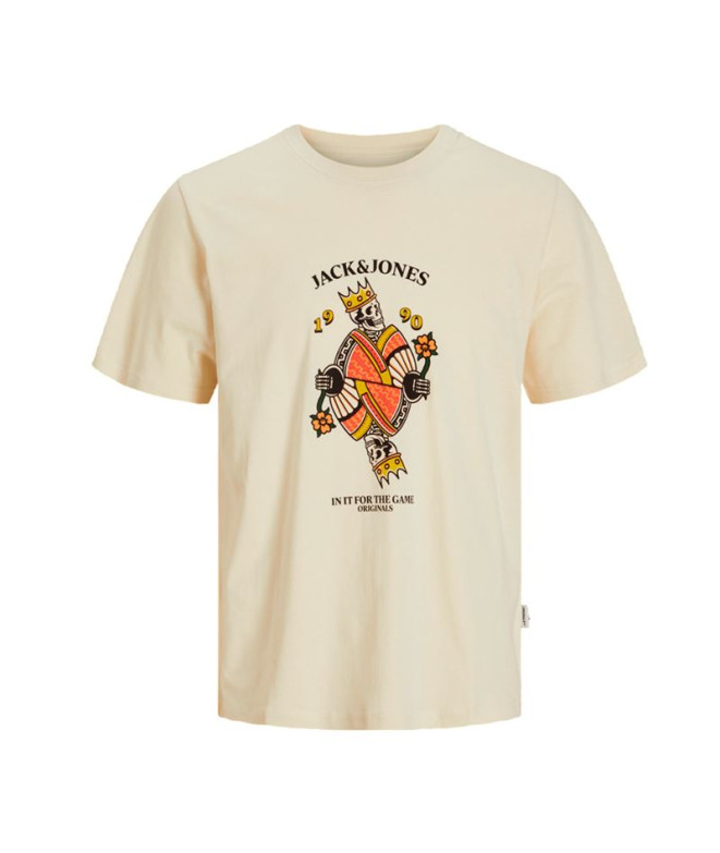 Camiseta Jack & Jones Joranatomy Skull Ss Crew Neck Sn Niño Antique White