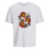 Camiseta Menino Jack & Jones Joranatomy Skull Ss Crew Neck Sn Bright White